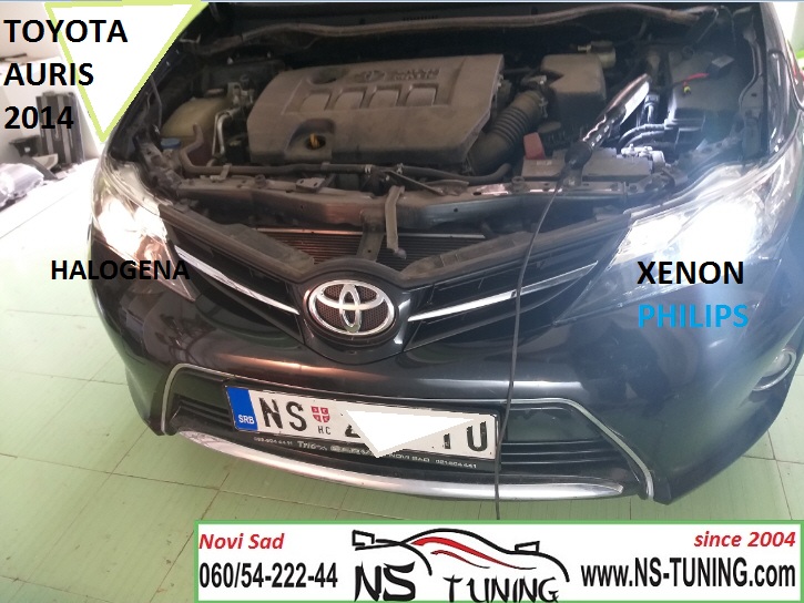 toyota auris 2013 hir2 sijalica xenon philips ugradnja novi sad tuning